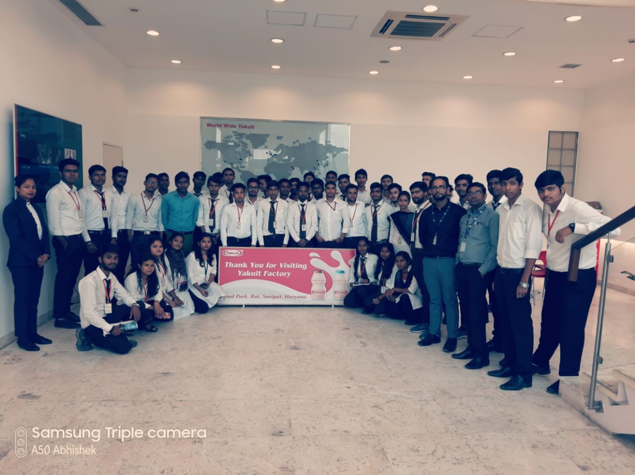 Industrial Visit of B. Tech ME III Year students to Yakult Danone India Pvt. Ltd on 16th Oct. 2019